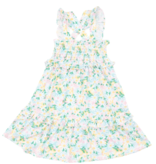 Angel Dear Angel Dear Color Fill Daisies Smocked Ruffle Tiered  Sundress