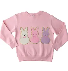 Chenille Bunny Trio Sweatshirt