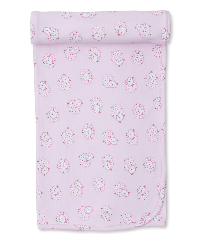 kissy kissy Kissy Kissy Fleecy Sheep Pima Blanket-Pink