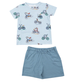 Angel Dear Angel Dear Bikes Crew Neck Tee & Short Set