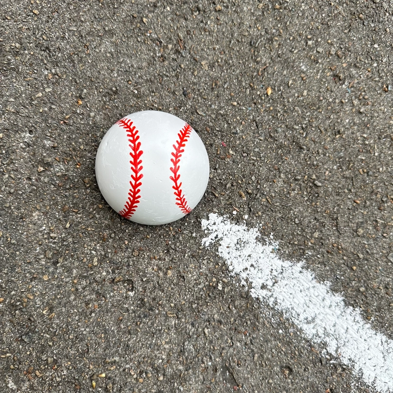 Twee Quinn's Baseball Sidewalk Chalk