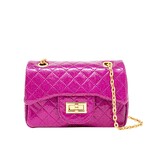 Classic Quilted Sparkle Mini Bag Hot Pink