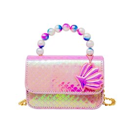 Mermaid Pearl Handle Seashell Bag Pink