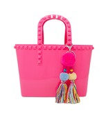 Tiny Jelly Tote Bag Hot Pink