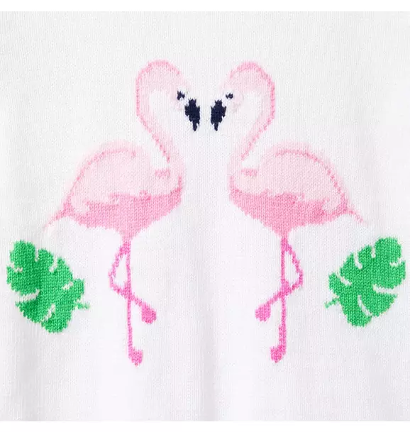 Janie and Jack Flamingo Intarsia Sweater Top