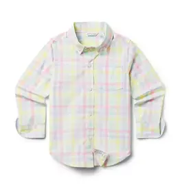 Janie and Jack Gingham Button Up