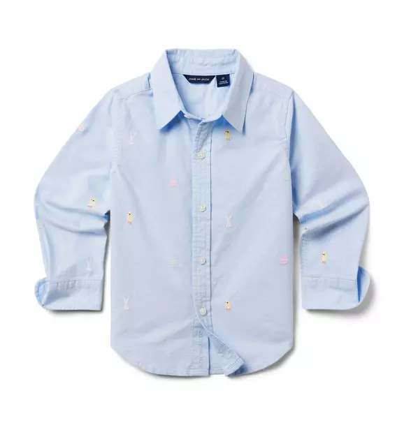 Janie and Jack Embroidered Easter Oxford Shirt