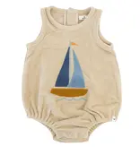 Oh Baby Denim Sailboat Terry Applique Terry Bubble