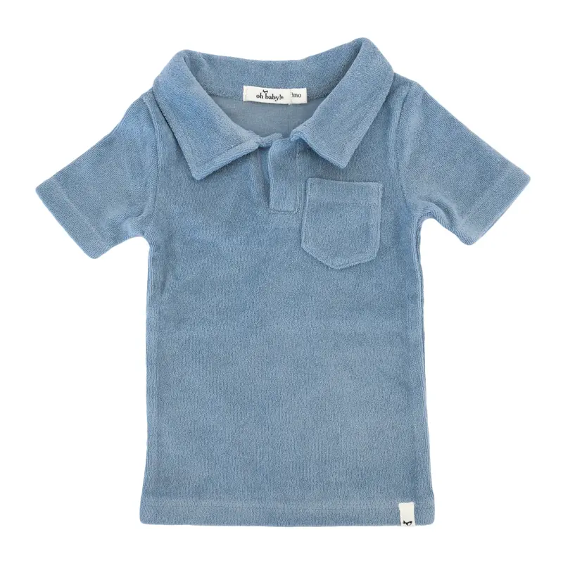 Oh Baby Oh Baby Terry Baby Polo Shirt