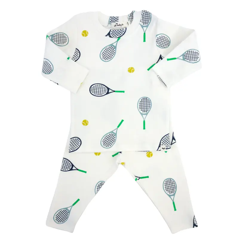 Oh Baby Oh Baby Tennis Print 2pc Set