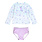 RuffleButts Rufflebutts Long Sleeve Zipper Rash Guard 2-piece