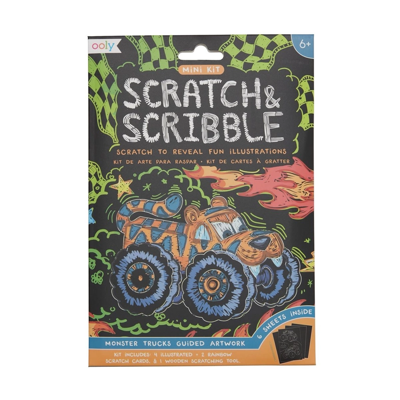 ooly Mini Scratch & Scribble Art Kit: Monster Truck