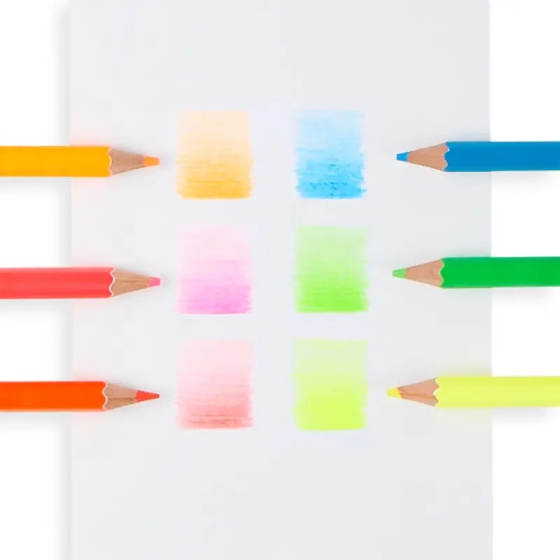 jumbo brights neon colored pencils - set of 6 jumbo brights neon colored pencils - set of 6