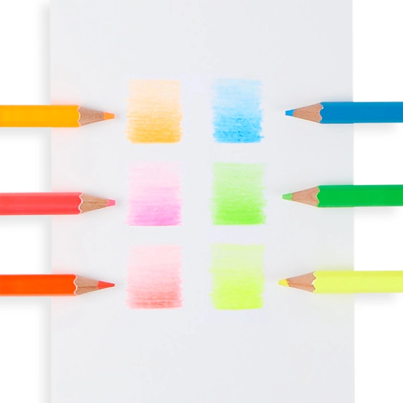 ooly Jumbo Brights Neon Colored Pencils - Set of 6