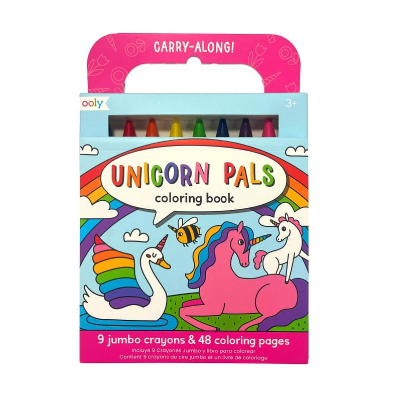 ooly Carry Along Crayons & Coloring Book Kit - Unicorn Pals