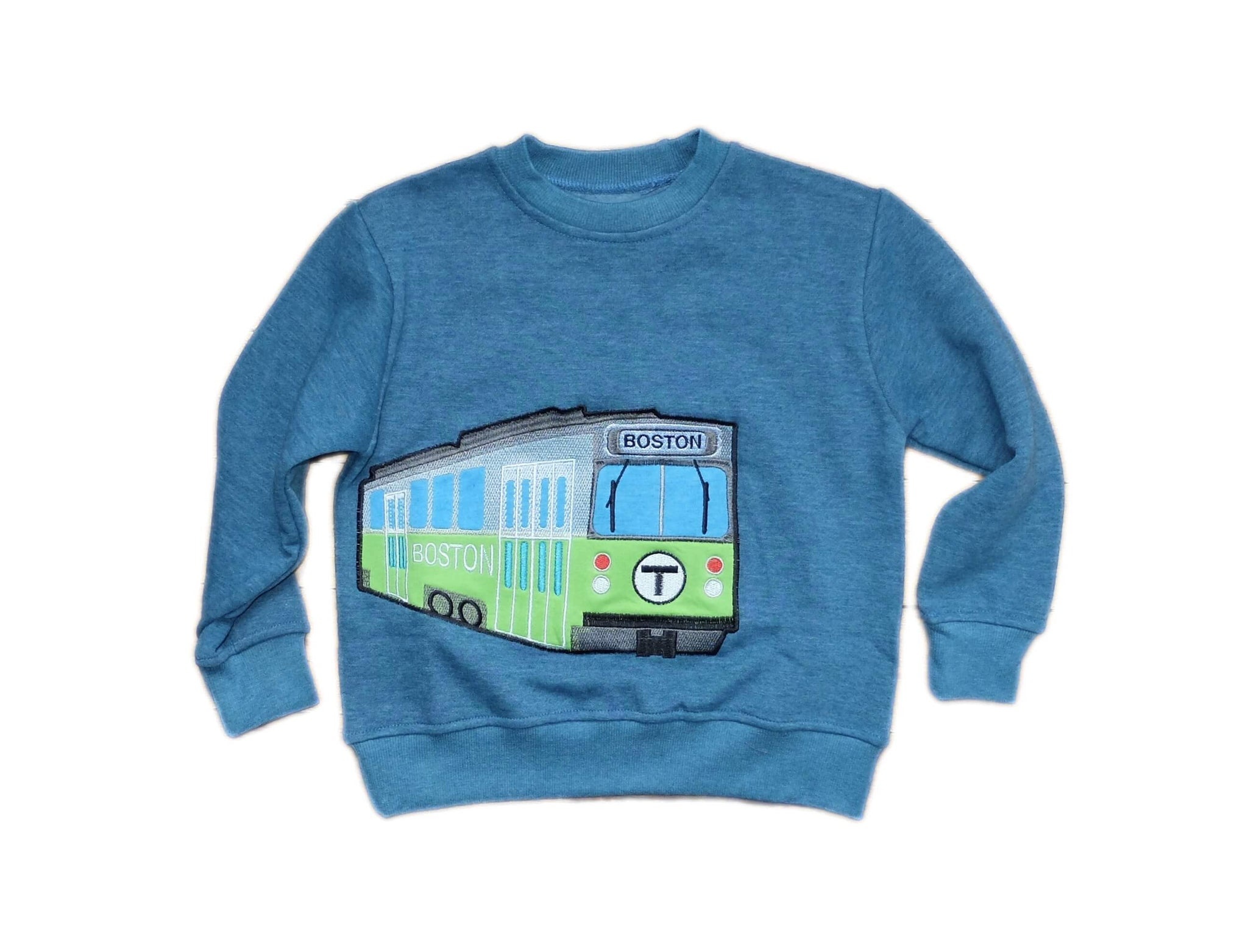 Sidetrack Sidetrack Boston MBTA Green Line Trolley Applique Sweatshirt