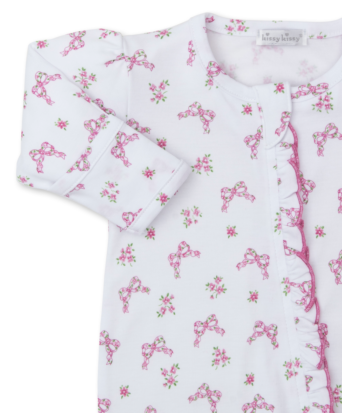 kissy kissy Kissy Kissy Blooming Bows Zip Footie