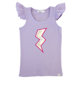 Oh Baby Lightning Bolt Flutter Sleeve Tank