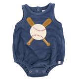 Oh Baby  Vintage Baseball Terry Applique Romper