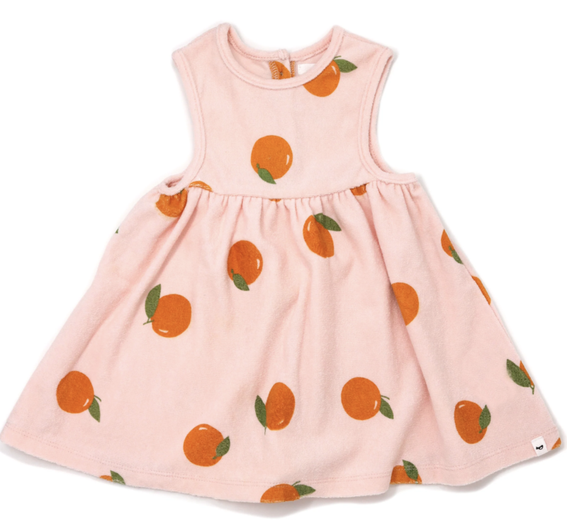 Oh Baby Oh Baby Oranges Print Terry Tank Dress