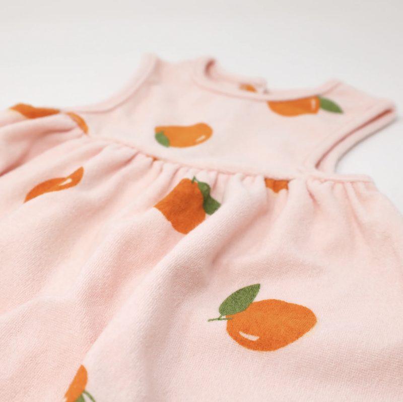 Oh Baby Oh Baby Oranges Print Terry Tank Dress