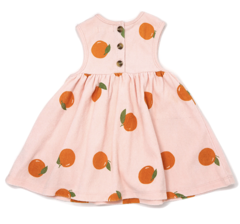 Oh Baby Oh Baby Oranges Print Terry Tank Dress