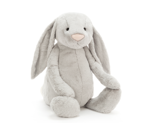 JellyCat Bashful Grey Bunny Giant Shop Tiny Hanger Tiny Hanger