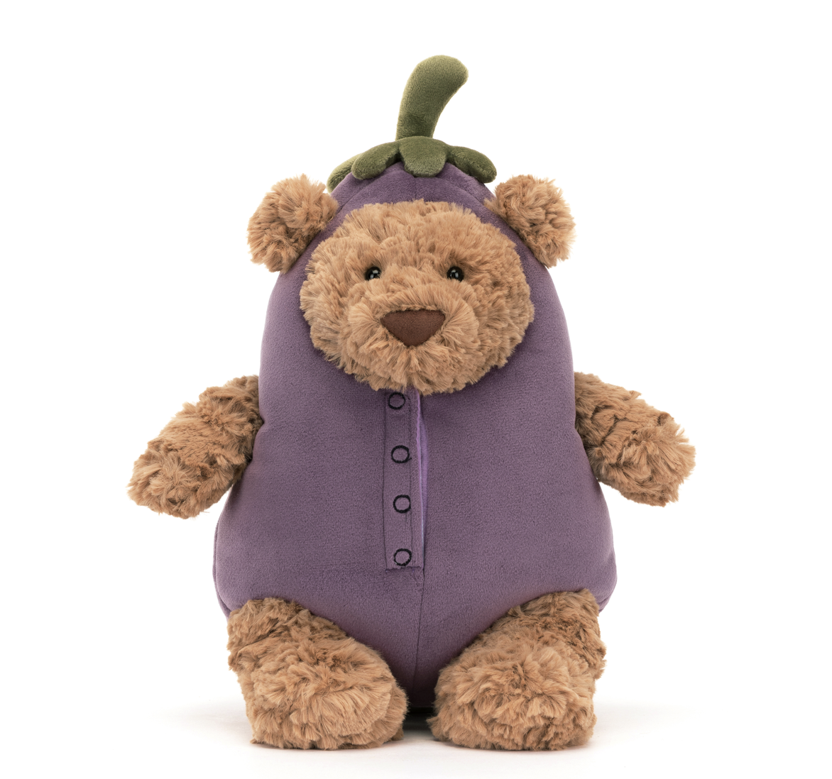 JellyCat Bartholomew Bear Eggplant