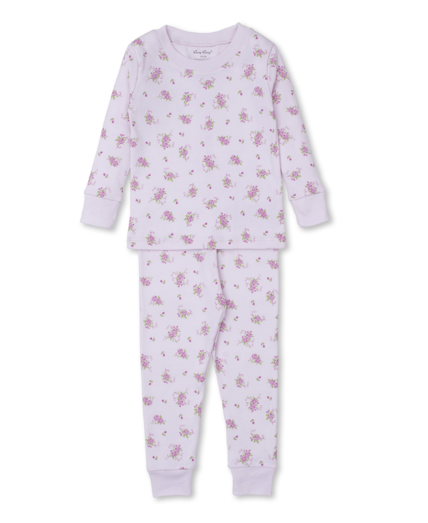 kissy kissy Kissy Kissy Pink Rose Scrolls PJ Set