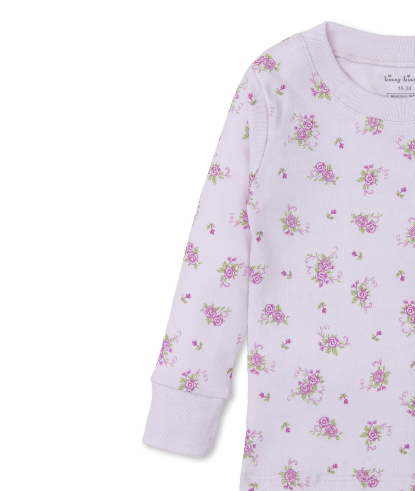 kissy kissy Kissy Kissy Pink Rose Scrolls PJ Set