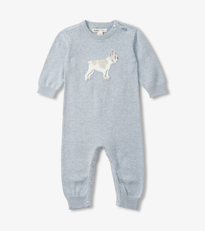 Hatley Sweater Romper - little Bull dog Hatley Sweater Romper - little Bull dog
