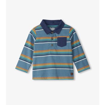 Hatley Hatley Bluestone Stripe Longsleeve Polo Tee