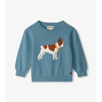 Hatley Hatley Friendly Bulldog Crew Neck Sweater