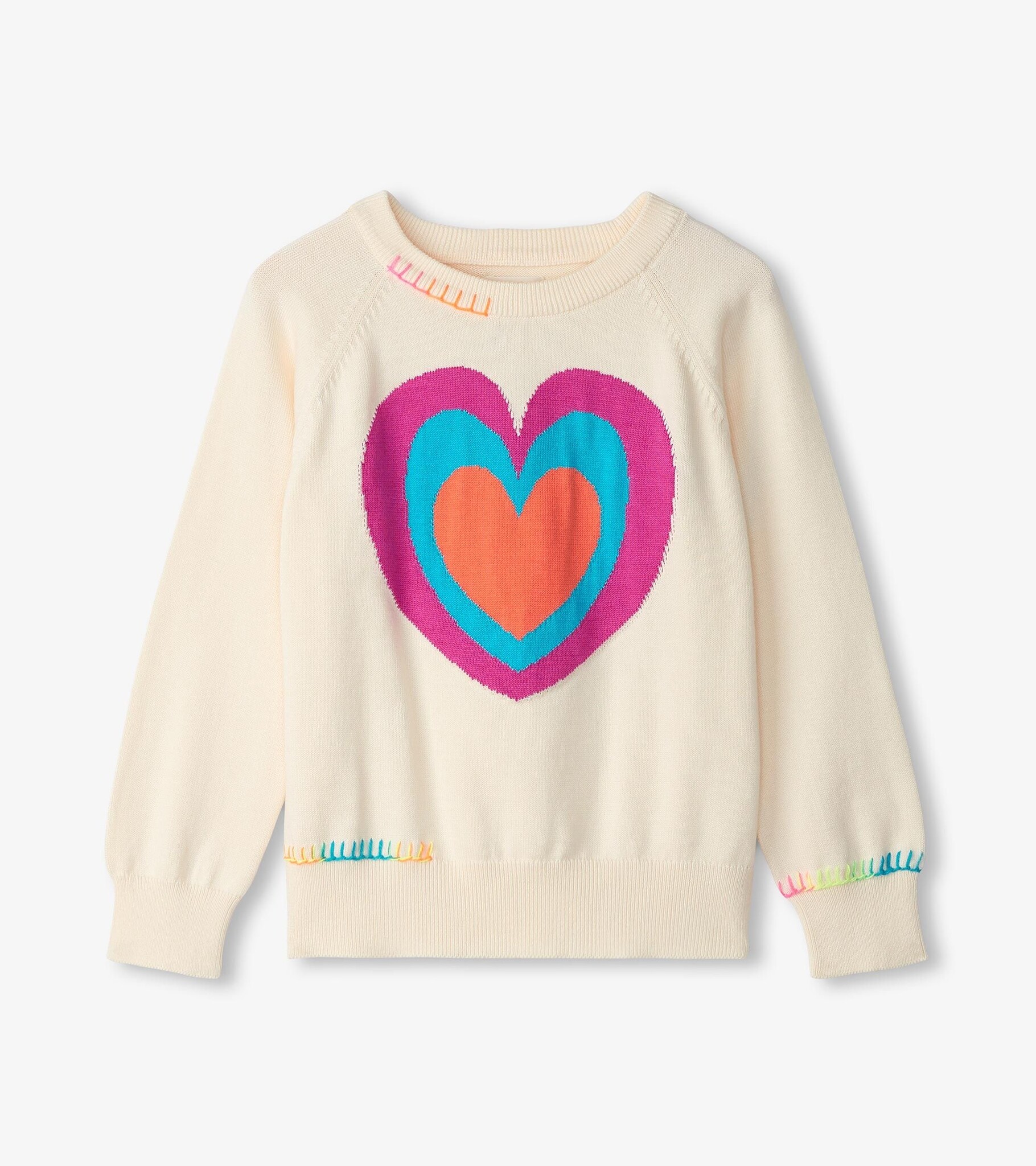 Hatley Raglan Pullover Sweater - Layered Hearts Hatley Raglan Pullover Sweater - Layered Hearts