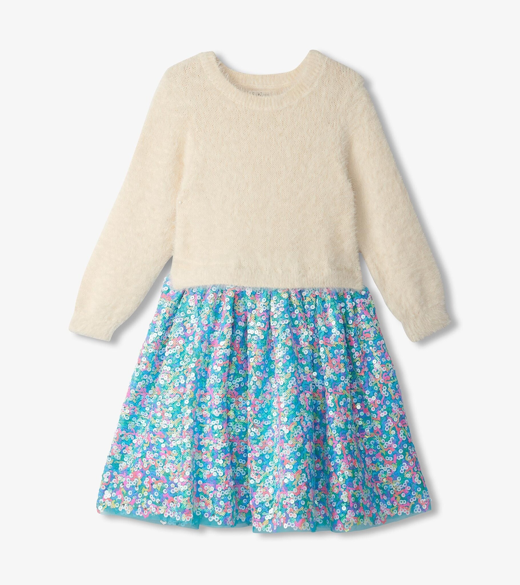 Hatley Hatley Cami Lace Fuzzy Mixed Sequin Skirt Dress
