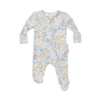 Angel Dear Angel Dear Edith's Floral 2 Way Zipper Footie