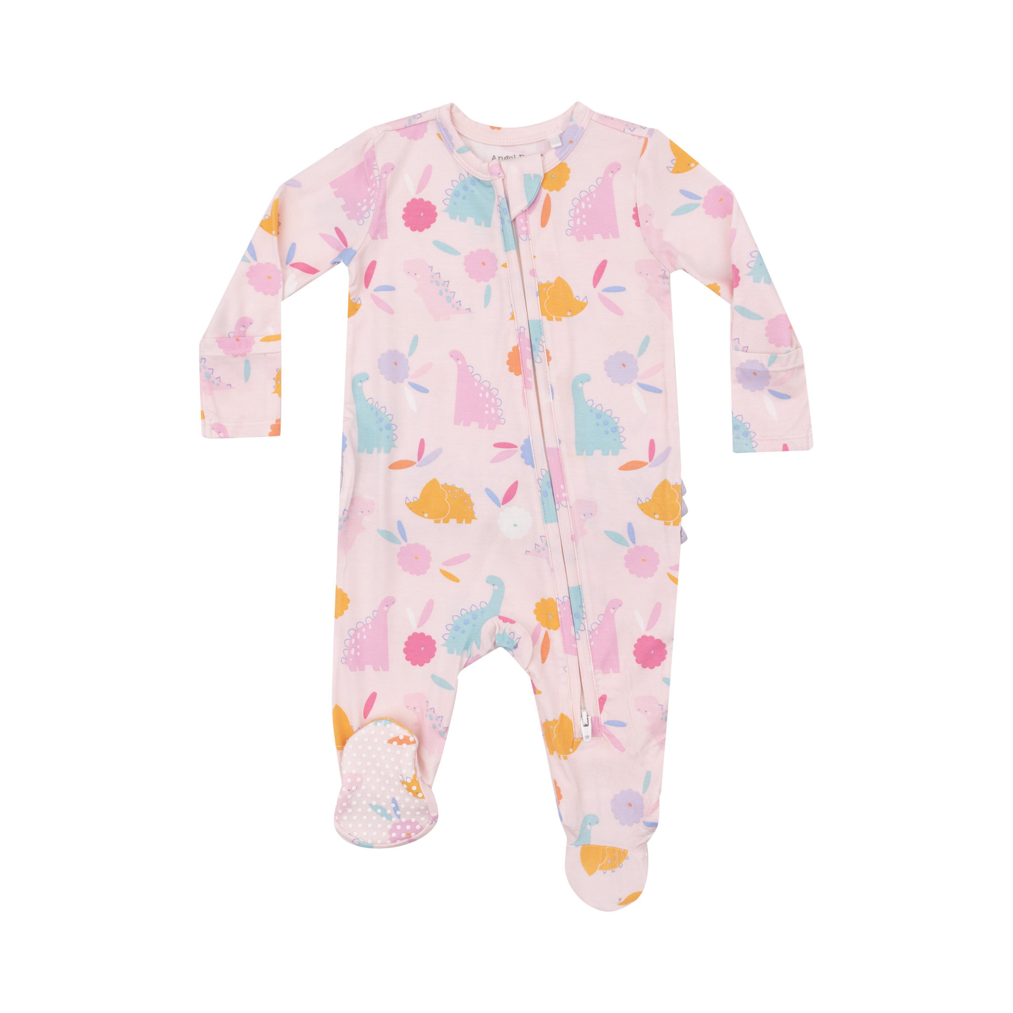 Angel Dear Angel Dear Floral Dinos 2 Way Zipper Footie