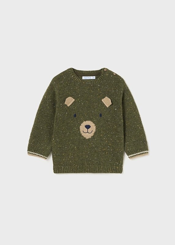 Mayoral Bear Face Sweater Shop Tiny Hanger Tiny Hanger