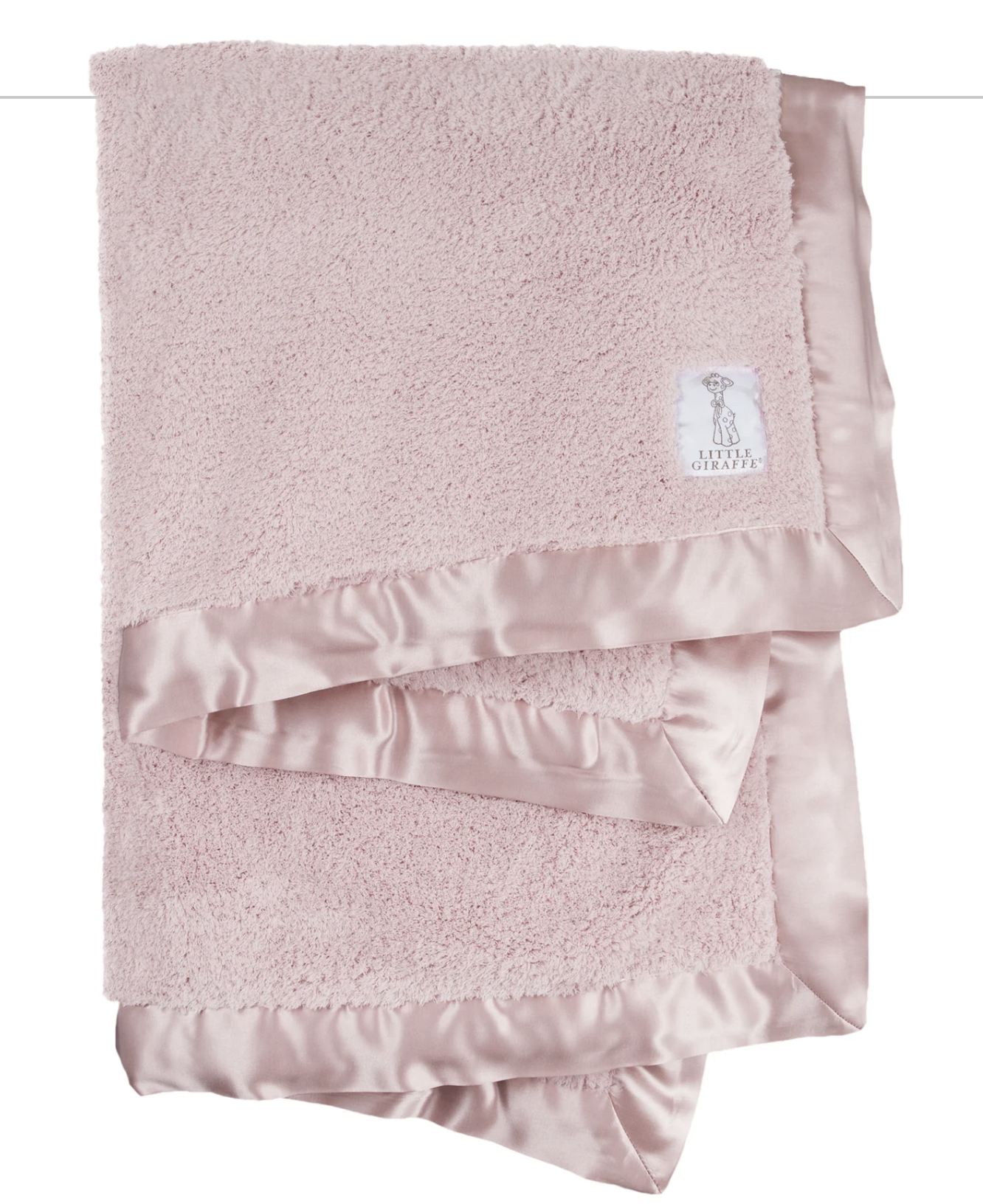 Little Giraffe Little Giraffe Chenille Blanket Dusty Pink