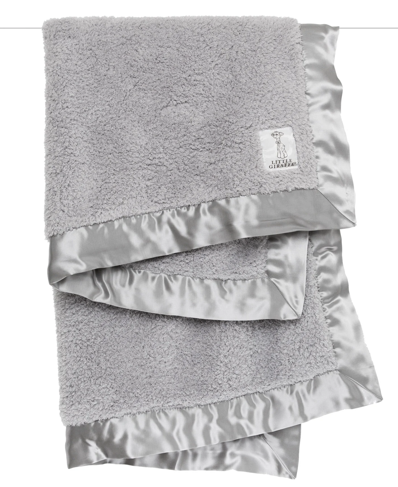 Little Giraffe Little Giraffe Chenille Blanket Silver