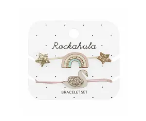 Enchanted Rainbow And Swan Bracelet Set Enchanted Rainbow And Swan Bracelet Set