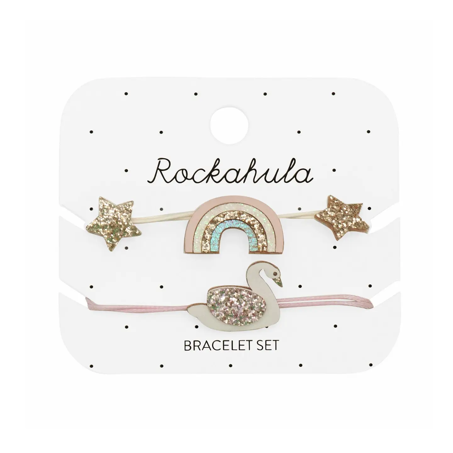 Enchanted Rainbow And Swan Bracelet Set Enchanted Rainbow And Swan Bracelet Set