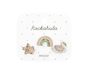 Enchanted Rainbow And Swan Ring Set Enchanted Rainbow And Swan Ring Set