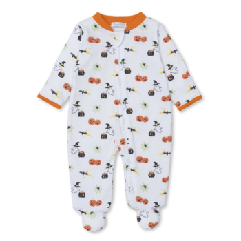 kissy kissy Kissy Kissy Halloween Happenings Print Zip Footie