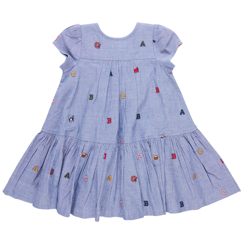Pink Chicken Pink Chicken  Adele Varsity Embroidery Dress
