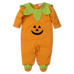 kissy kissy Kissy Kissy Pumpkin Collared Halloween Happenings Footie