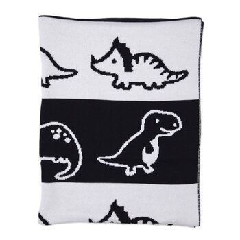 kissy kissy Kissy Kissy Knit Dinosaurs Blanket