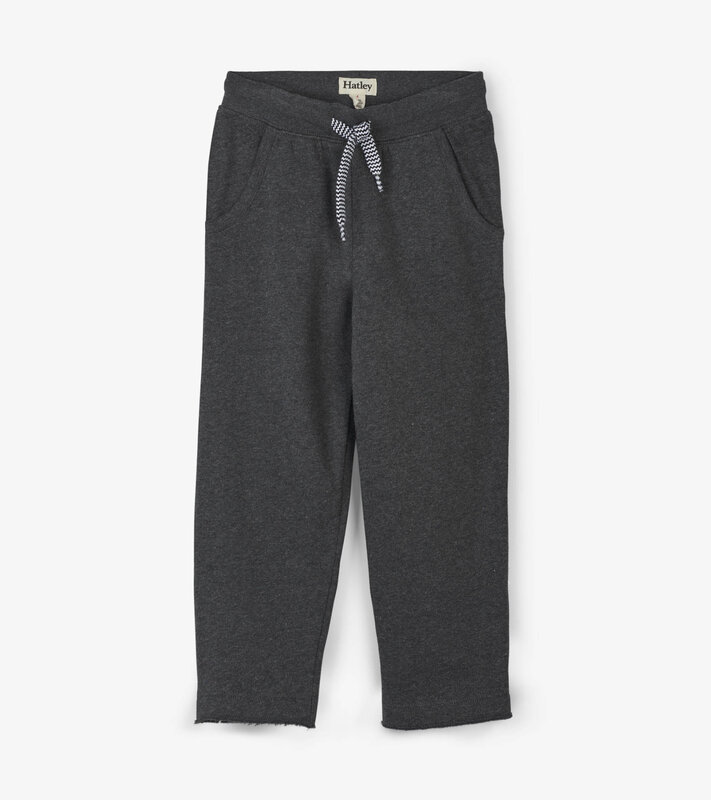 Hatley Hatley Charcoal Brushed Fleece Track Pant