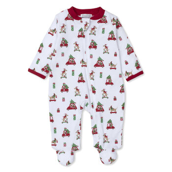 kissy kissy Kissy Kissy Christmas Pups Zip Footie