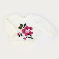 Huggalugs Huggalugs Rose Crewneck Sweater